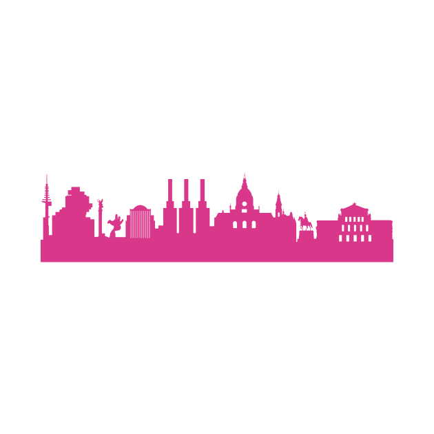 Hannover skyline pink by 44spaces