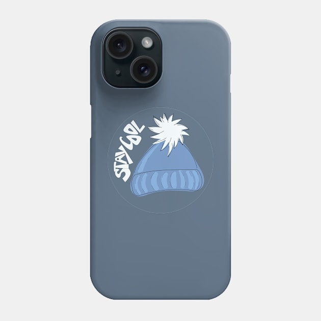Whimsical cartoon toque with Stay Cool illustrated text Phone Case by Angel Dawn Design