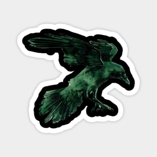 Watercolor Raven 7 Magnet