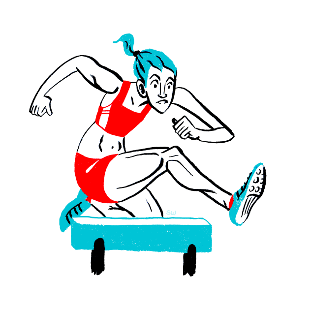 Woman Hurdling by CoolCharacters