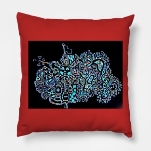 Tentacles and Machinery Pillow