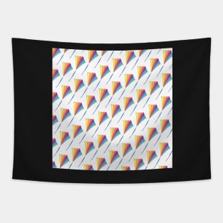 Colorful kites pattern on white background Tapestry