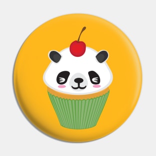 Kawaii Cute Panda Bear Animal Cupcake Kids Lover Pin