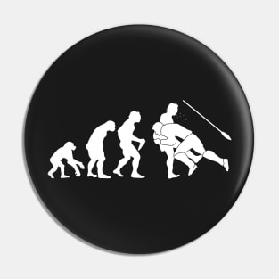 Rugby Evolution Funny Cave Man Tackle Pin