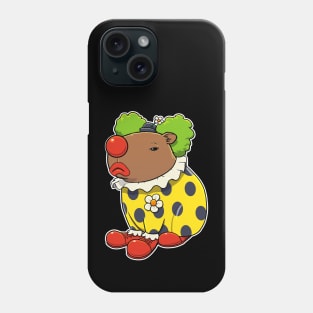 Grumpy Capybara Clown Phone Case