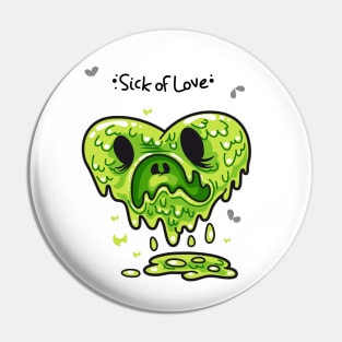 Sick of Love Breakup in Love Couple Heart Pin