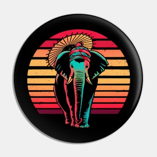 Retro Asian elephant Pin