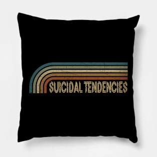 Suicidal Tendencies Retro Stripes Pillow