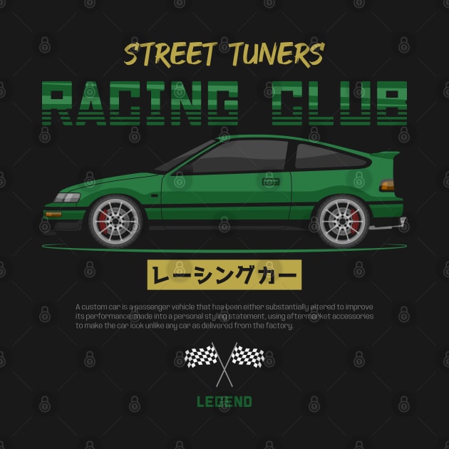 Midnight Racer Green CRX JDM by GoldenTuners