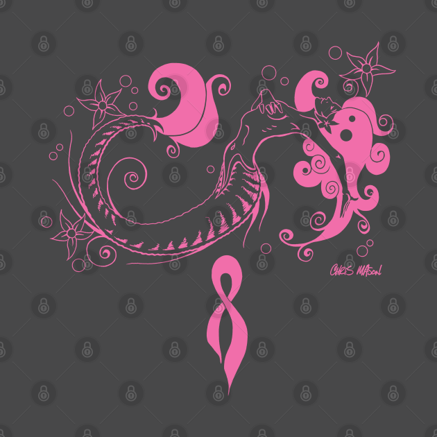 Disover Mermaid: Breast Cancer Awareness - Breast Cancer Awareness - T-Shirt