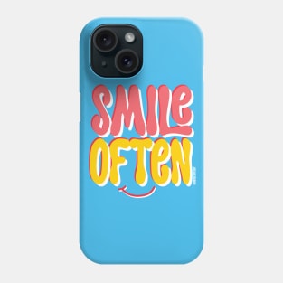 Smile Often Typography Design © GraphicLoveShop Phone Case