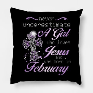 February Girl Pillow