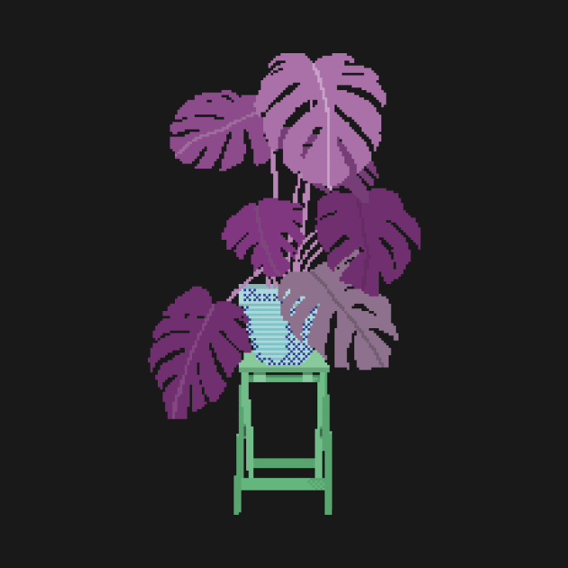 Monstera Plant Pixel art by Dystopix