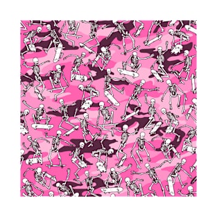 Grim Ripper Skater Camo PINK T-Shirt