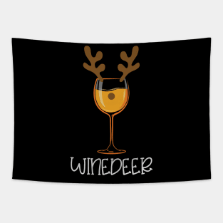 Winedeer funny Wine Lover Christmas gift Tapestry