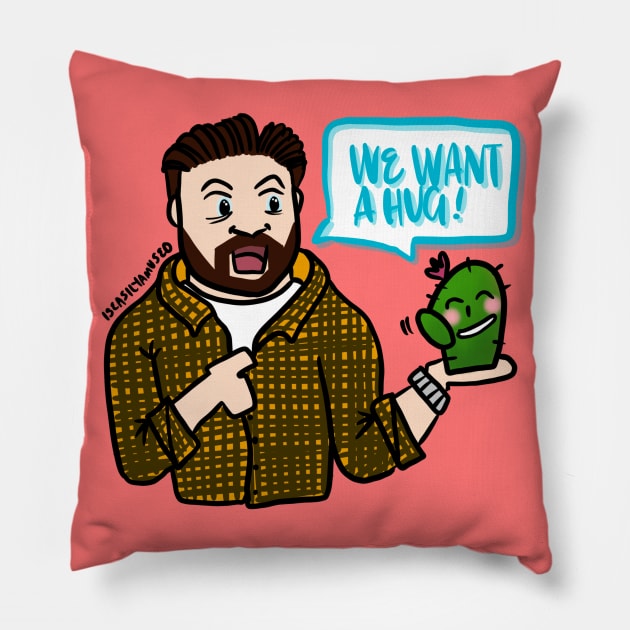 Tom Hardy - CBeeBies Free Hugs Pillow by iseasilyamused