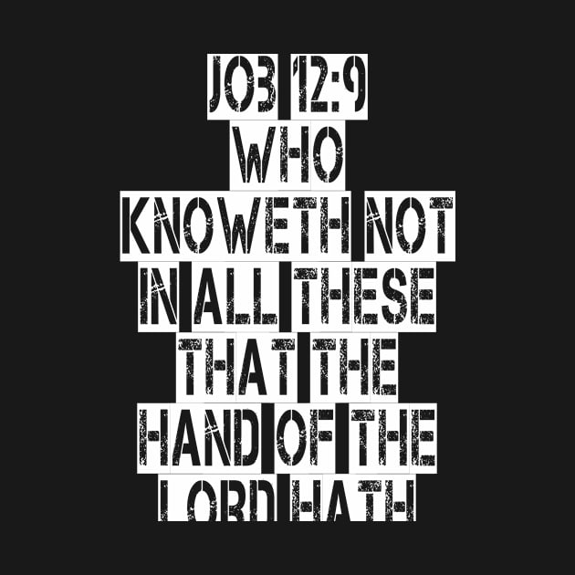 Job 12:9  Typography by Holy Bible Verses