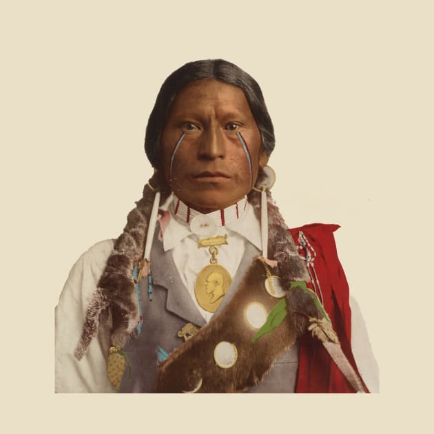 Native american with presidential medal of honor by ArianJacobs