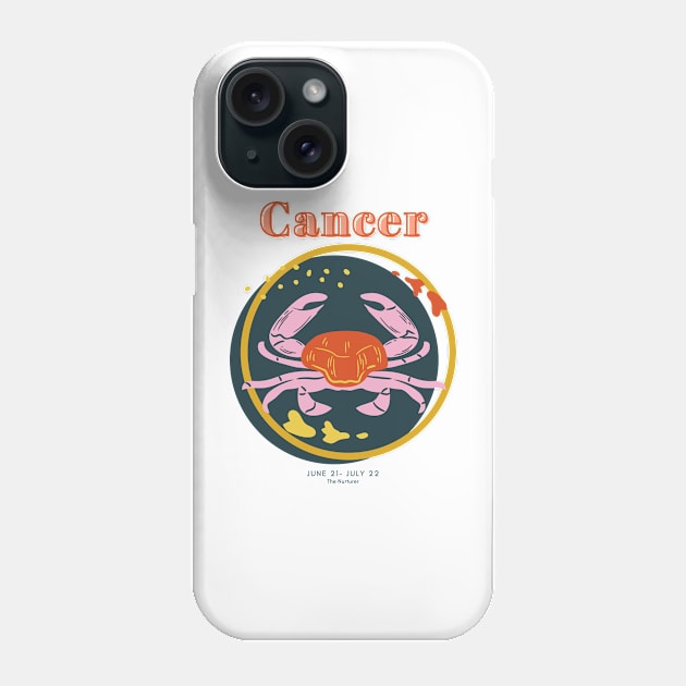 Cancer Zodiac Astrology Symbol Phone Case by Jaekindacray