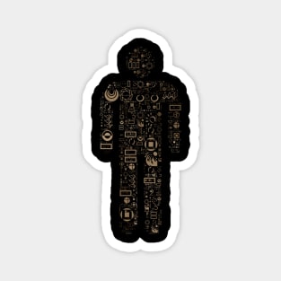 Metal Man Word Cloud (7) Magnet