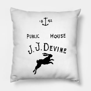 JJ Devine Public House Logo II Pillow