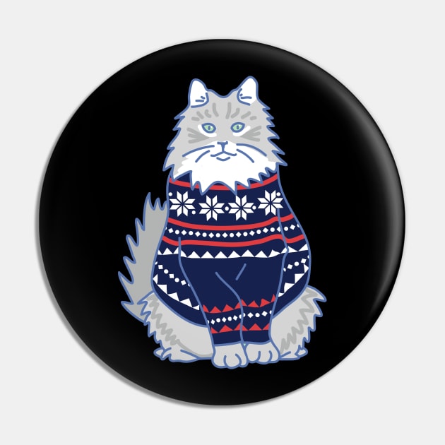 Norwegian Forest Cat Pin by Wlaurence