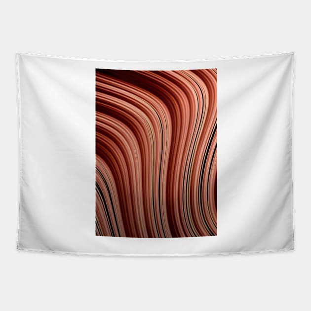 Red Curves Pattern Tapestry by Dturner29