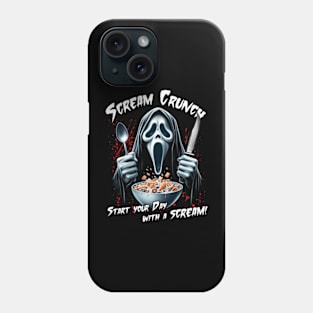 Ghostly Goodness: Scream Crunch Ghostface Cereal T-Shirt Phone Case