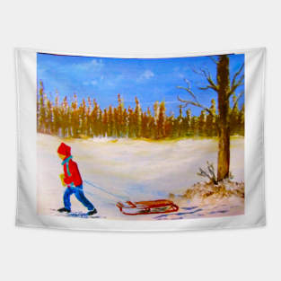 Fetching Christmas Tree Tapestry