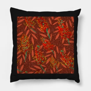 Australian Native Floral Print Pillow