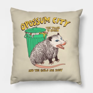 Opossum City Pillow