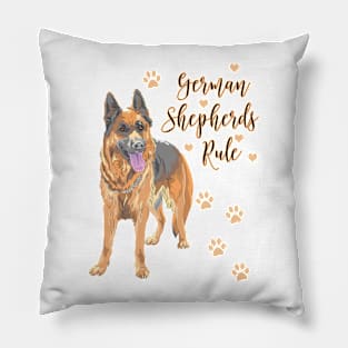 German Shepherds Rule! Especially for GSD owners! Pillow