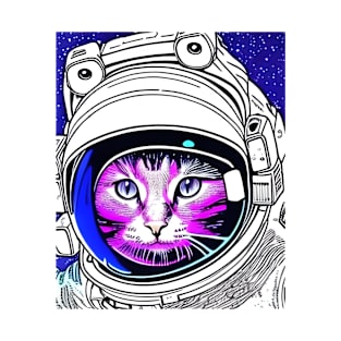 Funny astraunot cat Design cat lovers Cool space lover T-Shirt