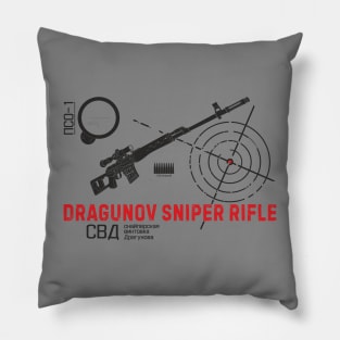 Dragunov sniper rifle on light Pillow