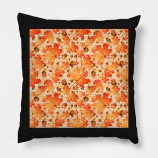autumn fall leaves pattern Pillow