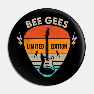 Vintage Bee Name Guitar Pick Limited Edition Birthday Pin