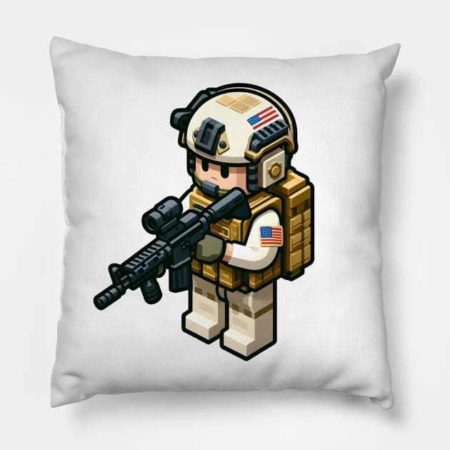 Tactical LEGO Pillow by Rawlifegraphic