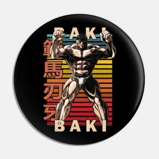 Kaoru Hanayama Baki The Grappler Kaoru Hanayama Baki The Grappler Pin Teepublic 