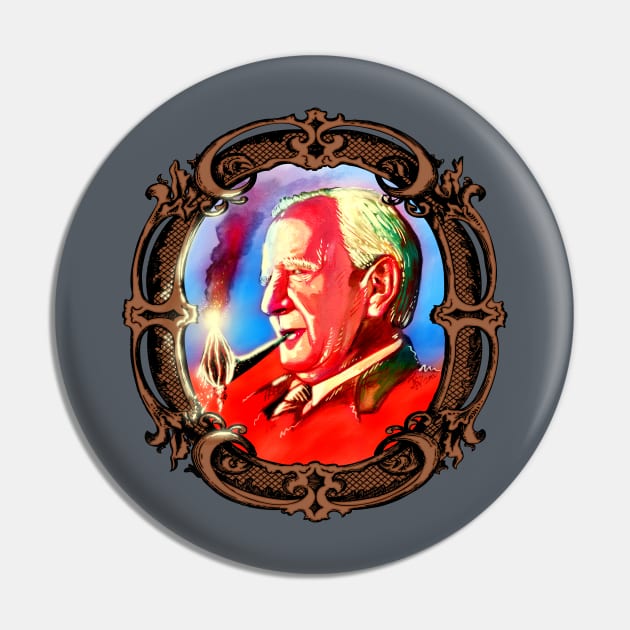 Tolkien With Mount Doom Pipe Pin by jasonwright