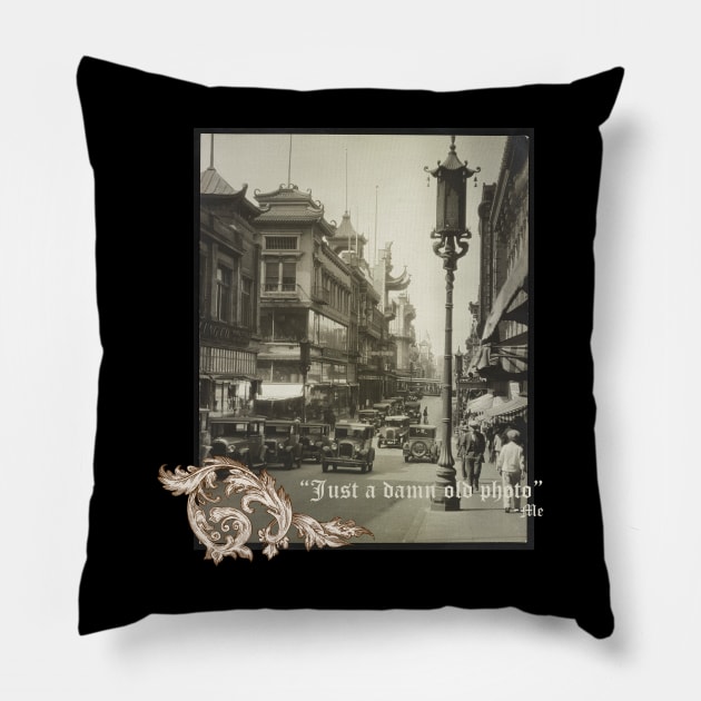 Vintage Old Photo Pillow by Old Gold