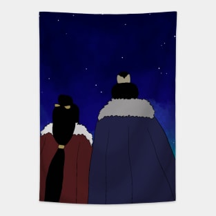 Watching the stars Love Like Galaxy illustration Tapestry