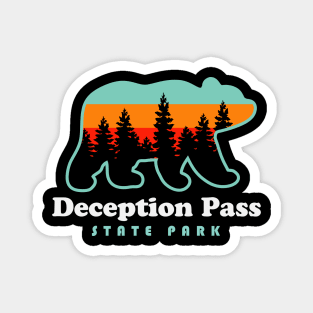 Deception Pass State Park Hikes Washington Camping Bear Magnet