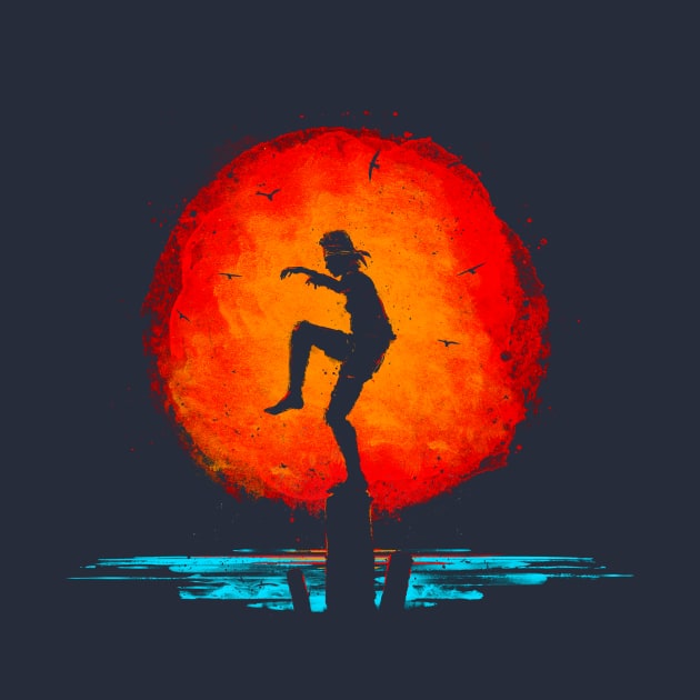 Karate Kid Minimal Tribute Painting by barrettbiggers