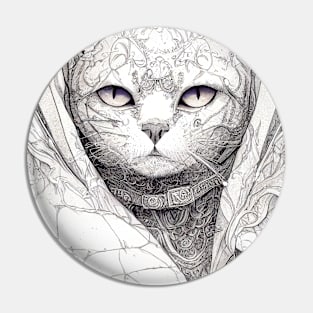 Cat Pet Wild Nature Illustration Line Epic Illustration Line Art Pin