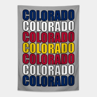 Colorado Typography State Flag Tapestry