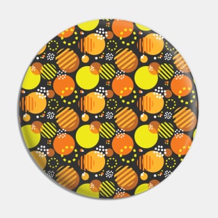 Yellow and Orange Circles Seamless Pattern 043#001 Pin