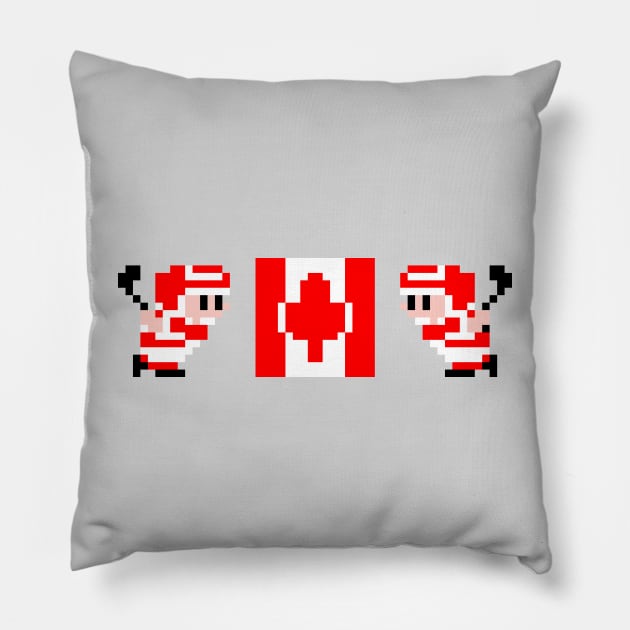 Team Canada Ice Hockey Pillow by The Pixel League