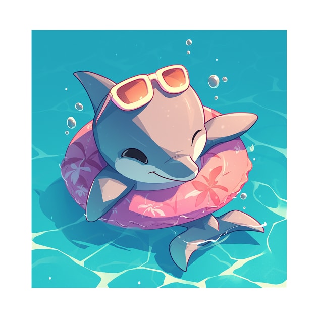 cute dolphin by Stephanie Francoeur Art