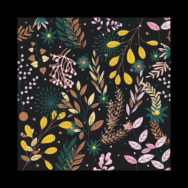 Forest Floral Print by Tezbcreates