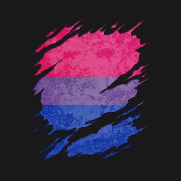 Bisexual Pride Flag Ripped Reveal by wheedesign